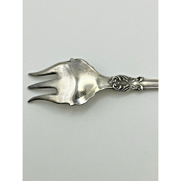 Rogers & Bros CREST Pattern Silverplate Pickle Seafood Cocktail Fork 7" Mfg IS - Picture 6 of 7